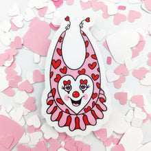 Laden Sie das Bild in den Galerie-Viewer, &quot;Fool For You&quot; Valentine&#39;s Day Clown | 3-inch Waterproof Sticker - Scaredy Cat Studio
