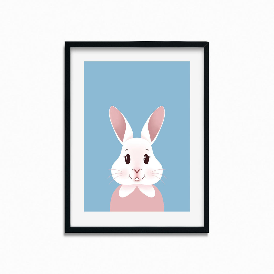 Happy Bunny Portrait | Art Print - Scaredy Cat Studio