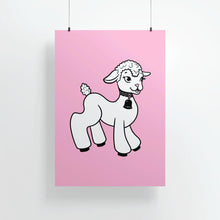 Laden Sie das Bild in den Galerie-Viewer, Kitschy Spring Lamb | Art Print - Scaredy Cat Studio
