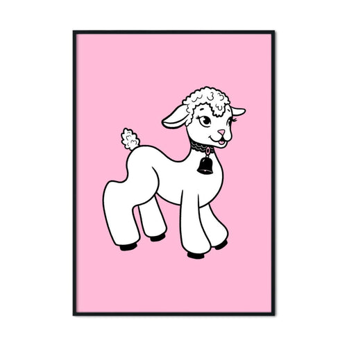 Kitschy Spring Lamb | A2 Poster - Scaredy Cat Studio