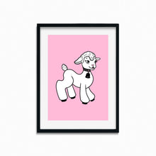 Laden Sie das Bild in den Galerie-Viewer, Kitschy Spring Lamb | Art Print - Scaredy Cat Studio
