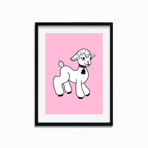 Kitschy Spring Lamb | Art Print - Scaredy Cat Studio