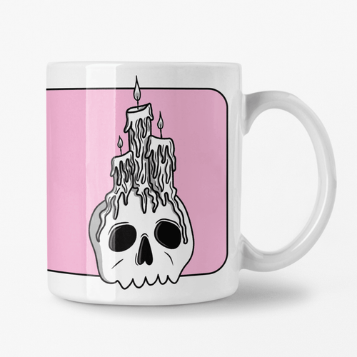 Skull & Candles | Ceramic Mug - Scaredy Cat Studio