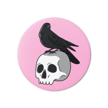 Load image into Gallery viewer, Skull &amp; Raven | Pinback Badge Button
