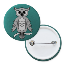 Load image into Gallery viewer, Owl | Nocturnal Creaturesn | Pinback Badge Button
