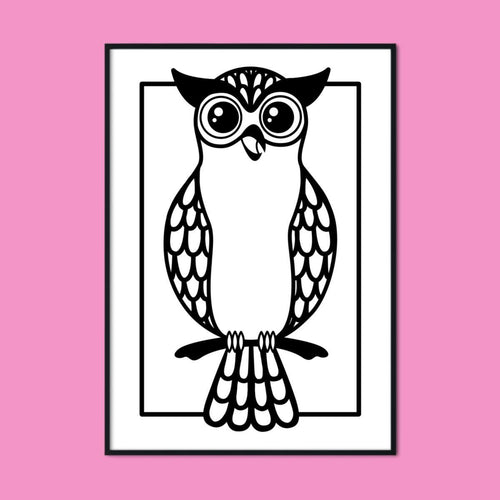 Owl | A2 Poster - Scaredy Cat Studio