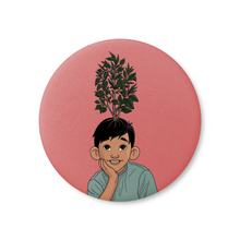 Load image into Gallery viewer, &quot;Imagination is a Seed&quot; Plant Boy | Decorative Magnet
