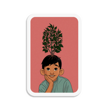 Load image into Gallery viewer, &quot;Imagination is a Seed&quot; Plant Boy | 3-inch Waterproof Sticker
