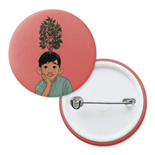 Load image into Gallery viewer, &quot;Imagination is a Seed&quot; Plant Boy | Pinback Badge Button
