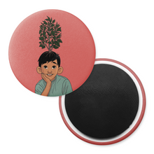 Load image into Gallery viewer, &quot;Imagination is a Seed&quot; Plant Boy | Decorative Magnet
