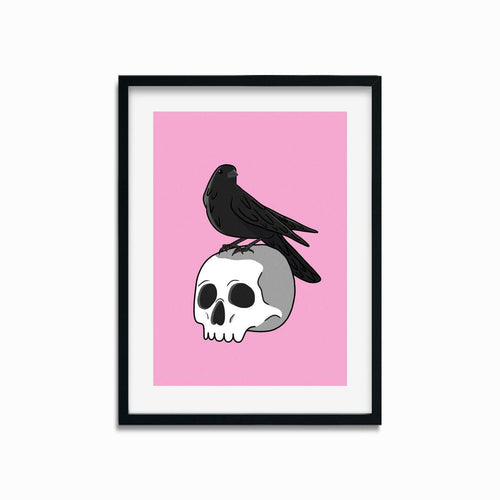 Skull & Raven | Art Print - Scaredy Cat Studio