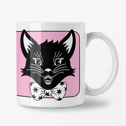 Scaredy Cat Mascot | Ceramic Mug - Scaredy Cat Studio