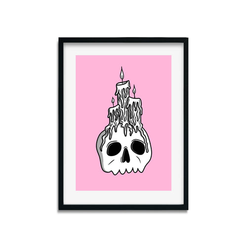 Skull & Candles | Art Print - Scaredy Cat Studio