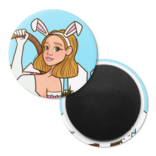 Load image into Gallery viewer, &quot;SomeBunny Loves You&quot; Easter Bunny Girl | Decorative Magnet
