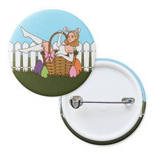 Load image into Gallery viewer, &quot;SomeBunny Loves You&quot; Easter Bunny Girl | Pinback Badge Button
