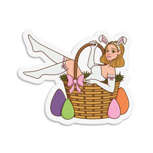 Load image into Gallery viewer, &quot;SomeBunny Loves You&quot; Easter Bunny Girl | 3-inch Waterproof Sticker
