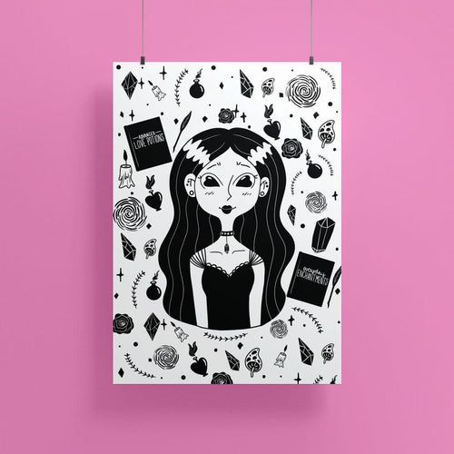 Viktoria the Witch Student | Art Print - Scaredy Cat Studio