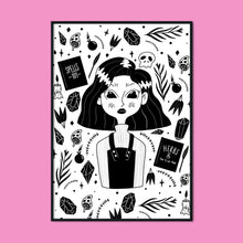 Laden Sie das Bild in den Galerie-Viewer, Amelia the Witch Student | A2 Poster - Scaredy Cat Studio
